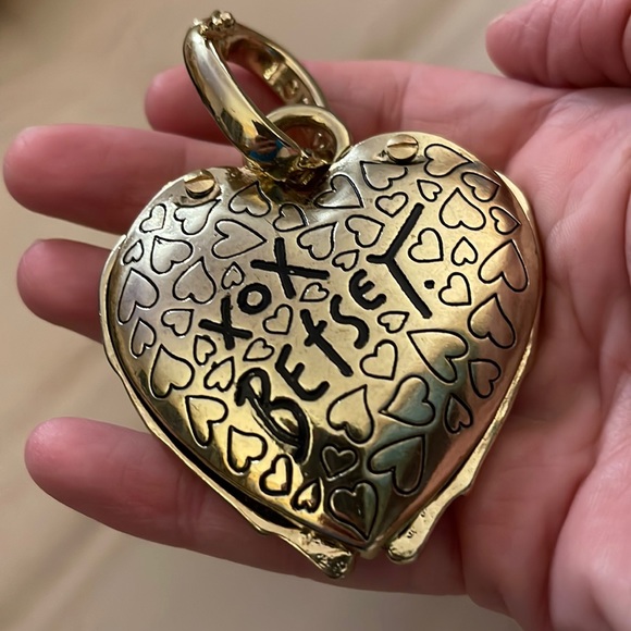 Betsey Johnson Jewelry - Betsey Johnson Large Heart and Angel Wings Mirror Locket